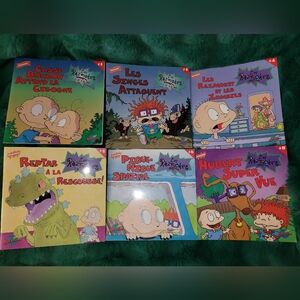 Rugrats "Les Razmoket" French Kids Book Bundle 6 Softcover Children's Storybooks